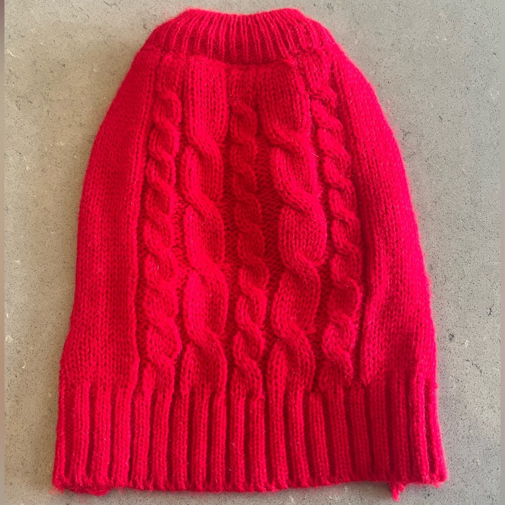 XXS red sweater, perfect for the holidays!
